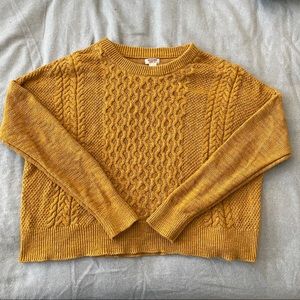 Mossimo Supply Co. Mustard Knot Sweater